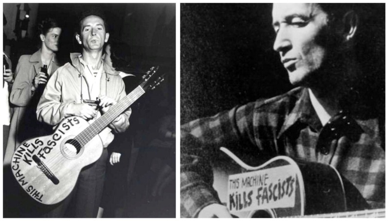 This Machine Kills Fascists - Woody Guthrie, Two Guitars-8x6